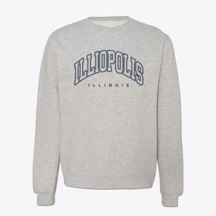 Illiopolis Illinois Inline Crewneck Sweatshirt