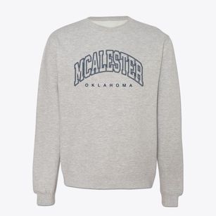 Mcalester Oklahoma Inline Crewneck Sweatshirt
