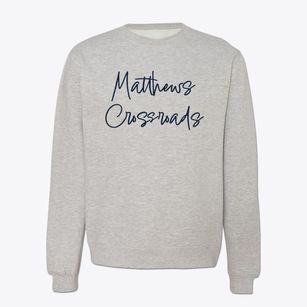 Matthews Crossroads North Carolina Freestyle Crewneck Sweatshirt