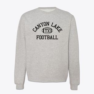 Canyon Lake Texas Football Crewneck Sweatshirt