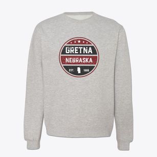 Gretna Nebraska Americana Crewneck Sweatshirt