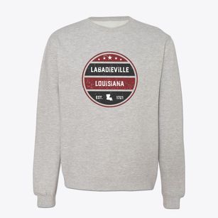 Labadieville Louisiana Americana Crewneck Sweatshirt