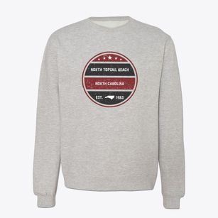 North Topsail Beach North Carolina Americana Crewneck Sweatshirt