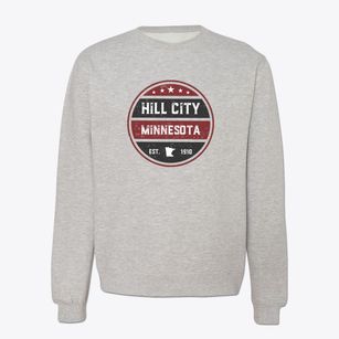Hill City Minnesota Americana Crewneck Sweatshirt