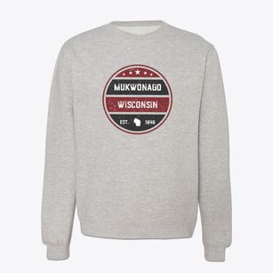 Mukwonago Wisconsin Americana Crewneck Sweatshirt