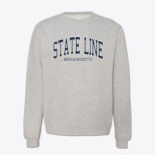 State Line Massachusetts Traditional Crewneck Sweatshirt