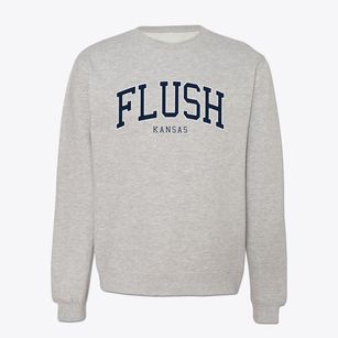 Flush Kansas Traditional Crewneck Sweatshirt