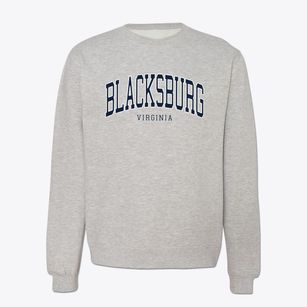 Blacksburg Virginia Traditional Crewneck Sweatshirt
