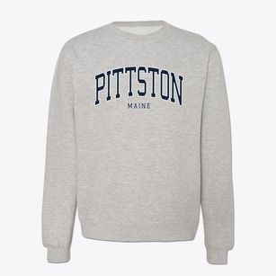 Pittston Maine Traditional Crewneck Sweatshirt