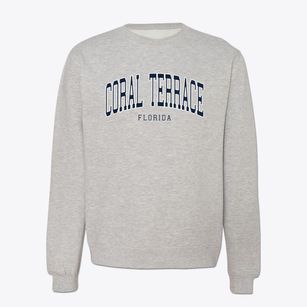 Coral Terrace Florida Traditional Crewneck Sweatshirt
