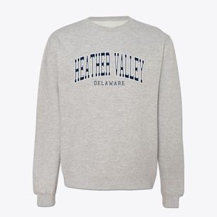 Heather Valley Delaware Traditional Crewneck Sweatshirt
