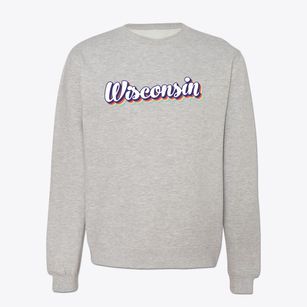  Wisconsin Retro Candy Vibes Crewneck Sweatshirt