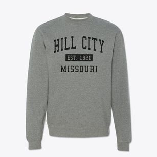 Hill City Missouri Classic Established Crewneck Sweatshirt