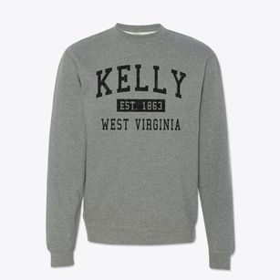 Kelly West Virginia Classic Established Crewneck Sweatshirt