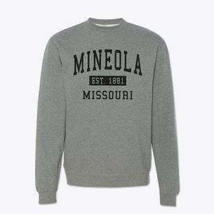 Mineola Missouri Classic Established Crewneck Sweatshirt