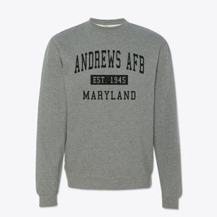 Andrews Afb Maryland Classic Established Crewneck Sweatshirt
