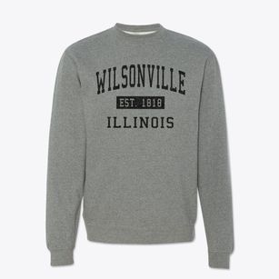 Wilsonville Illinois Classic Established Crewneck Sweatshirt