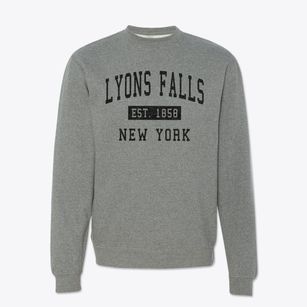 Lyons Falls New York Classic Established Crewneck Sweatshirt