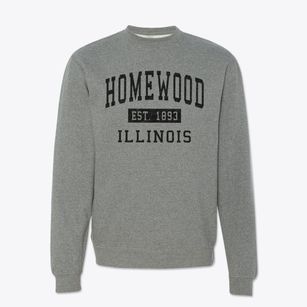 Homewood Illinois Classic Established Crewneck Sweatshirt