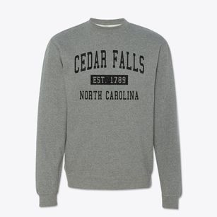 Cedar Falls North Carolina Classic Established Crewneck Sweatshirt