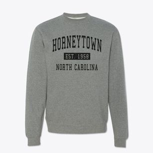 Horneytown North Carolina Classic Established Crewneck Sweatshirt