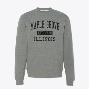 Maple Grove Illinois Classic Established Crewneck Sweatshirt