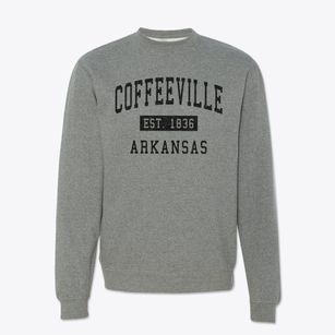 Coffeeville Arkansas Classic Established Crewneck Sweatshirt