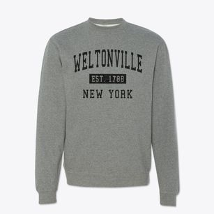 Weltonville New York Classic Established Crewneck Sweatshirt