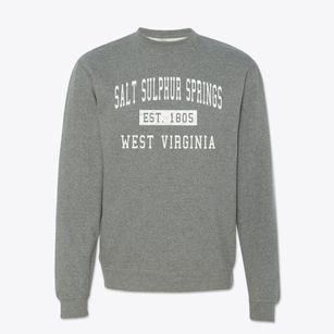 Salt Sulphur Springs West Virginia Classic Established Crewneck Sweatshirt