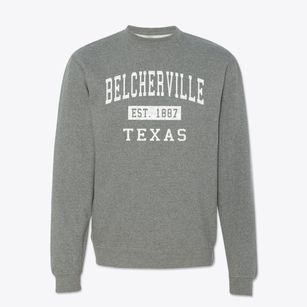 Belcherville Texas Classic Established Crewneck Sweatshirt