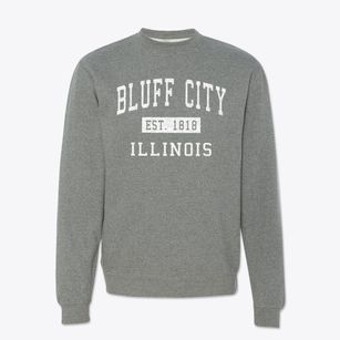 Bluff City Illinois Classic Established Crewneck Sweatshirt