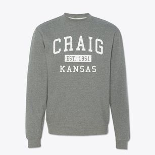 Craig Kansas Classic Established Crewneck Sweatshirt