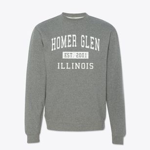 Homer Glen Illinois Classic Established Crewneck Sweatshirt