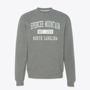 Spencer Mountain North Carolina Classic Established Crewneck Sweatshirt