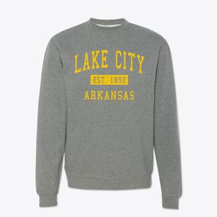 Lake City Arkansas Classic Established Crewneck Sweatshirt