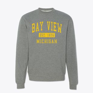 Bay View Michigan Classic Established Crewneck Sweatshirt