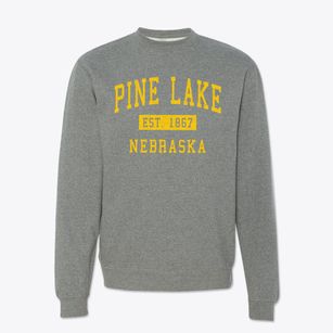 Pine Lake Nebraska Classic Established Crewneck Sweatshirt