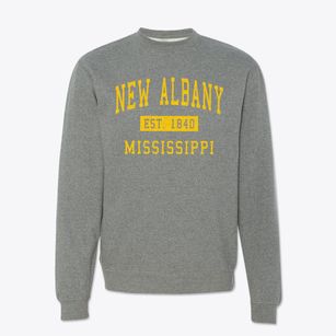 New Albany Mississippi Classic Established Crewneck Sweatshirt