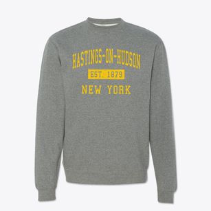 Hastings-on-hudson New York Classic Established Crewneck Sweatshirt