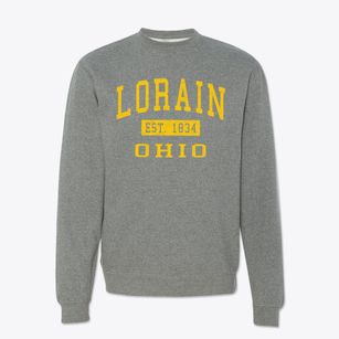 Lorain Ohio Classic Established Crewneck Sweatshirt
