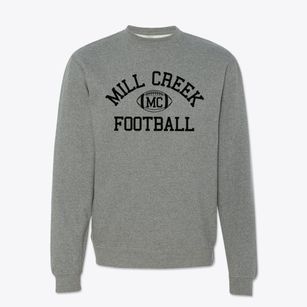 Mill Creek School Classic Football Crewneck Sweatshirt