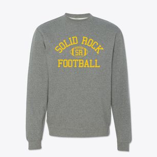Solid Rock Christian Classic Football Crewneck Sweatshirt