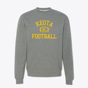Keota High School Classic Football Crewneck Sweatshirt