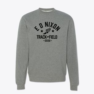 E D Nixon Elementary School Track and Field Crewneck Sweatshirt
