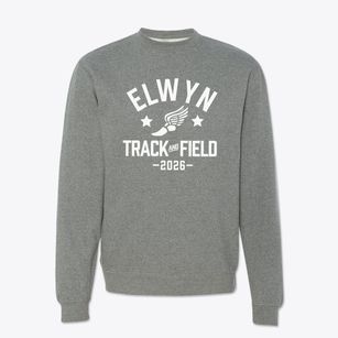 Elwyn G Campbell Elementary School Track and Field Crewneck Sweatshirt