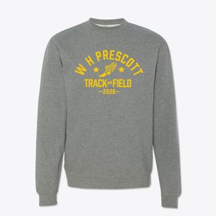 W H Prescott Elementary School Track and Field Crewneck Sweatshirt