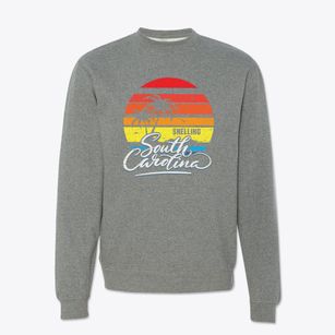 Snelling South Carolina Palm Tree Sunset Crewneck Sweatshirt