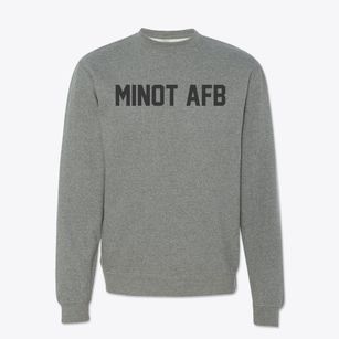 Minot Afb North Dakota Classic Block Crewneck Sweatshirt
