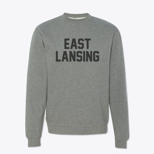 East Lansing Michigan Classic Block Crewneck Sweatshirt