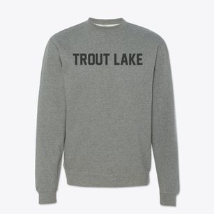 Trout Lake Washington Classic Block Crewneck Sweatshirt